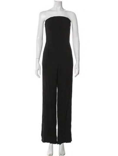 Pre-owned Reformation Strapless Jumpsuit In Black