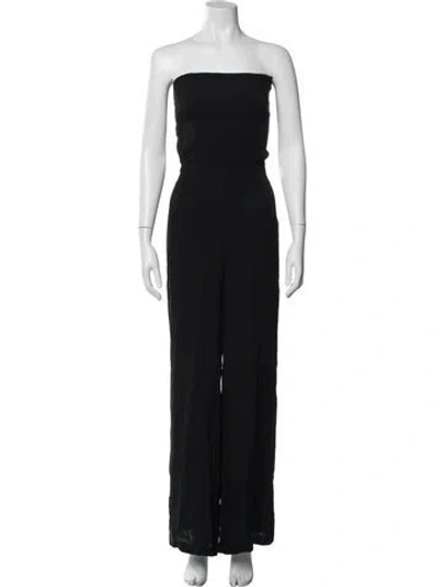 Pre-owned Reformation Strapless Jumpsuit In Black