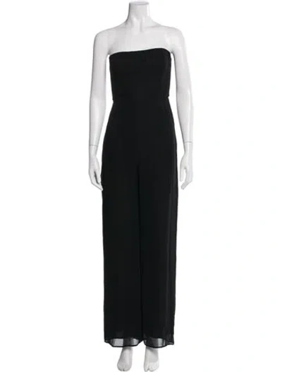 Pre-owned Reformation Strapless Jumpsuit In Black