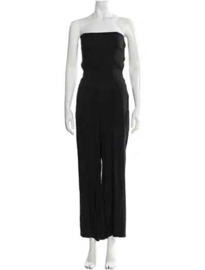 Pre-owned Reformation Strapless Jumpsuit In Black