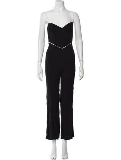 Pre-owned Reformation Strapless Jumpsuit In Black