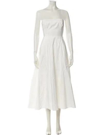 Pre-owned Reformation Strapless Long Dress In Neutral