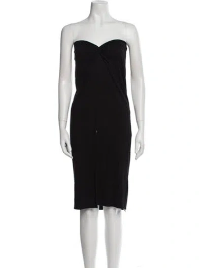 Pre-owned Reformation Strapless Mini Dress In Black