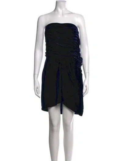 Pre-owned Reformation Strapless Mini Dress In Black