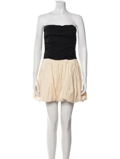 Pre-owned Reformation Strapless Mini Dress In Neutral