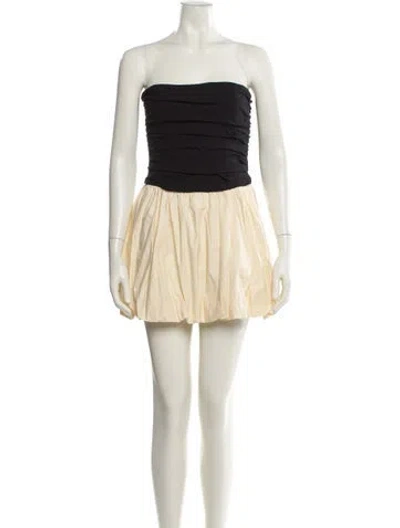 Pre-owned Reformation Strapless Mini Dress In Yellow