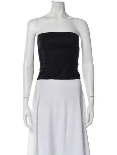 Pre-owned Reformation Strapless Tank Top In Black