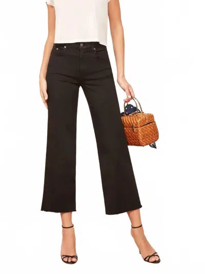 Reformation Stretch Flood Jeans In Black