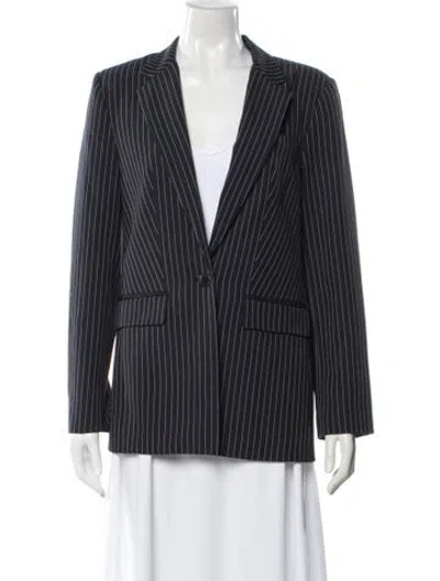 Pre-owned Reformation Striped Blazer In Gray