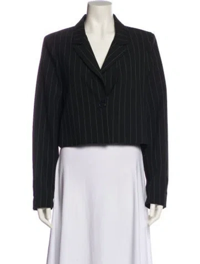Pre-owned Reformation Striped Blazer W/ Tags In Black