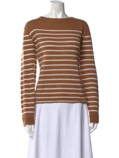 Pre-owned Reformation Striped Crew Neck Sweater In Neutrals