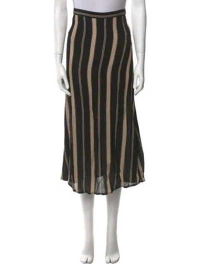 Pre-owned Reformation Striped Midi Length Skirt
