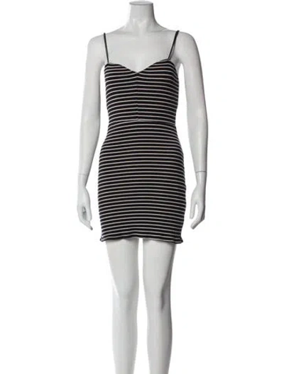 Pre-owned Reformation Striped Mini Dress In Multi
