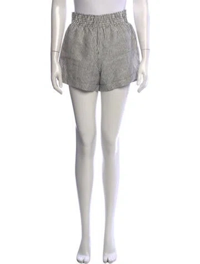 Pre-owned Reformation Striped Mini Shorts In Multicolor