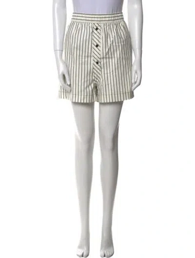 Pre-owned Reformation Striped Mini Shorts W/ Tags In Neutral