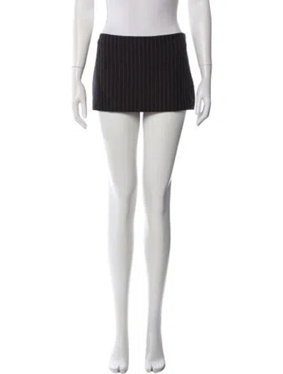 Pre-owned Reformation Striped Mini Shorts In White