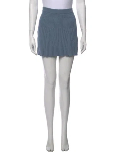 Pre-owned Reformation Striped Mini Skirt W/ Tags In Blue