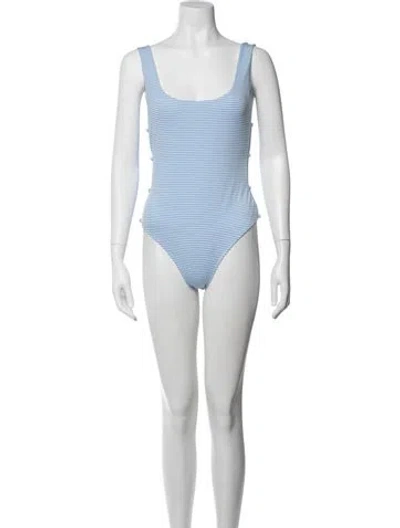 Pre-owned Reformation Striped One-piece W/ Tags In Blue