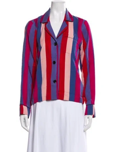 Pre-owned Reformation Striped Pajamas In Purple