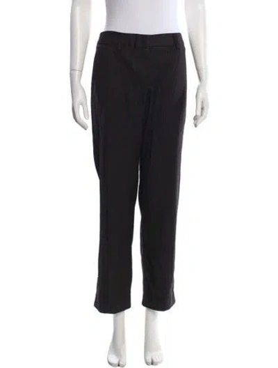 Pre-owned Reformation Striped Straight Leg Pants In Gray