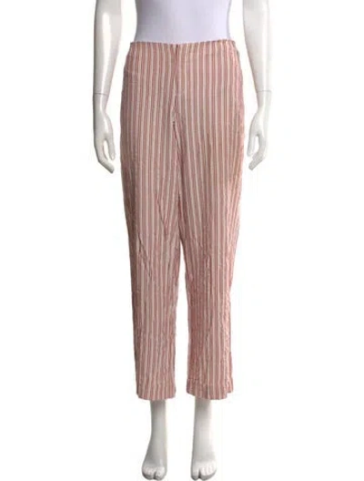 Pre-owned Reformation Striped Straight Leg Pants In Multi