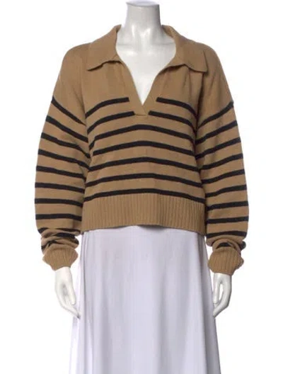 Pre-owned Reformation Striped Sweater In Neutrals