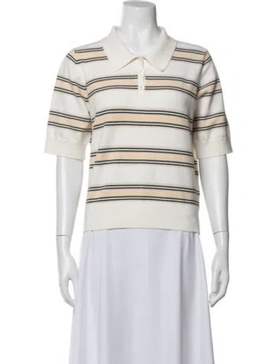 Pre-owned Reformation Striped Sweater In Yellow