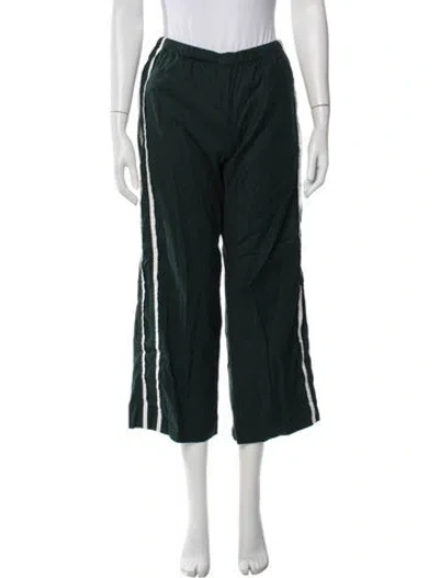 Pre-owned Reformation Striped Sweatpants In Green