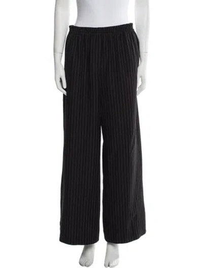 Pre-owned Reformation Striped Wide Leg Pants In Blue