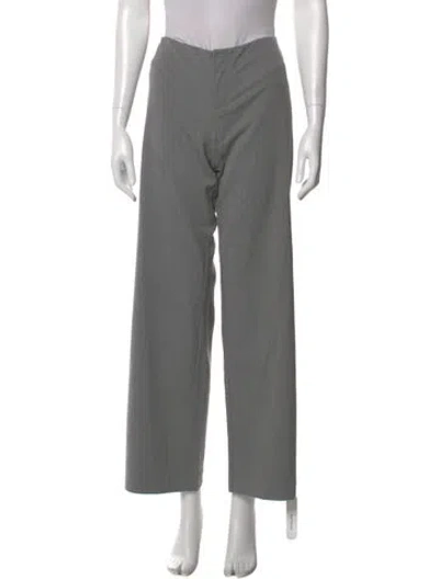 Pre-owned Reformation Striped Wide Leg Pants In Gray