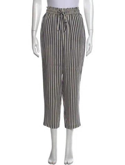Pre-owned Reformation Striped Wide Leg Pants In Multi