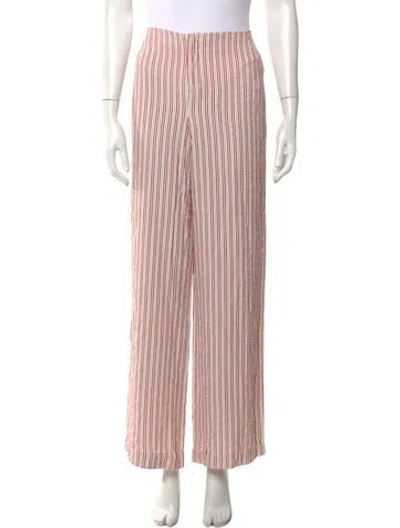 Pre-owned Reformation Striped Wide Leg Pants In Multicolor