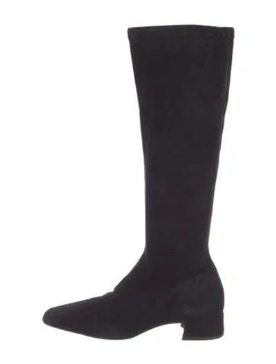 Pre-owned Reformation Suede Boots In Black