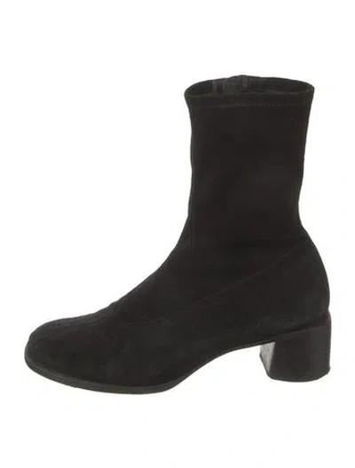 Pre-owned Reformation Suede Boots In Black