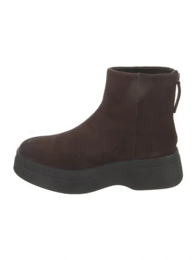 Pre-owned Reformation Suede Boots In Brown