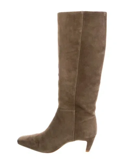 Pre-owned Reformation Suede Boots In Brown