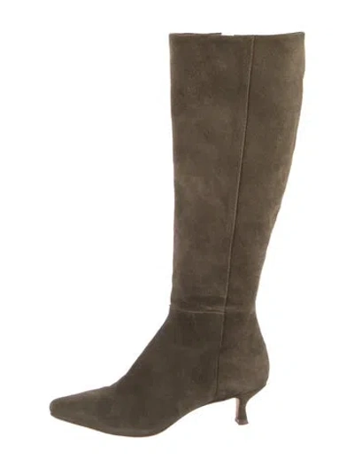 Pre-owned Reformation Suede Boots In Brown
