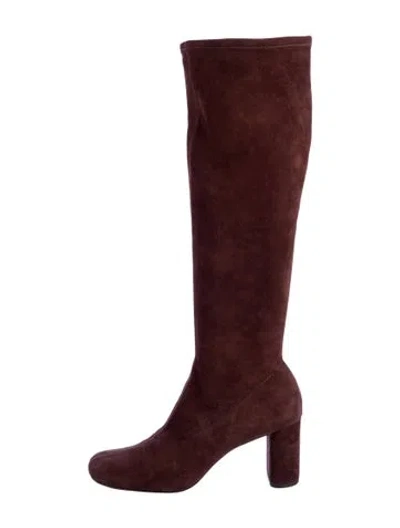 Pre-owned Reformation Suede Boots In Brown