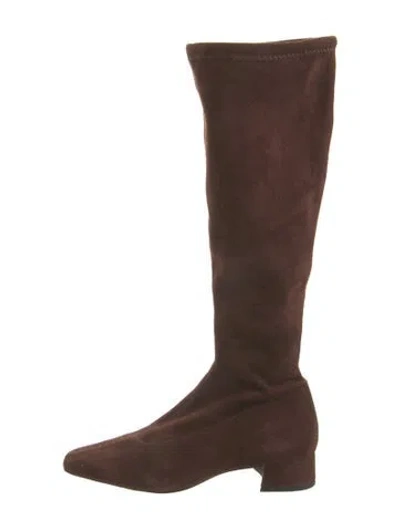 Pre-owned Reformation Suede Boots In Brown