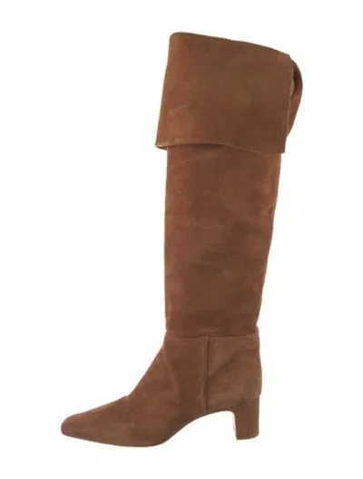 Pre-owned Reformation Suede Boots In Neutral