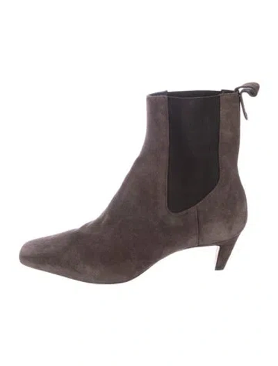 Pre-owned Reformation Suede Chelsea Boots In Brown