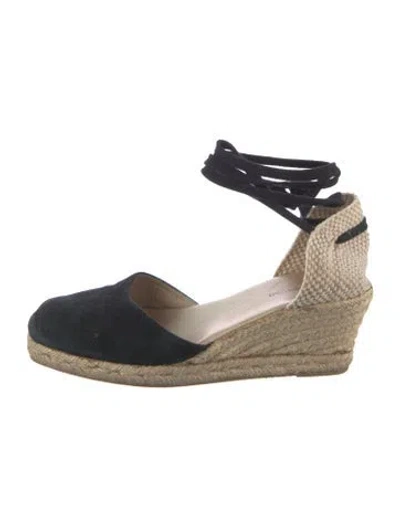 Pre-owned Reformation Suede Colorblock Pattern D'orsay Pumps In Black