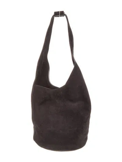 Pre-owned Reformation Suede Hobo In Black