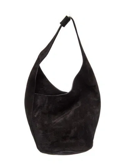 Pre-owned Reformation Suede Hobo In Black
