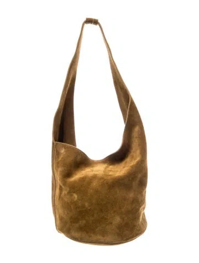Pre-owned Reformation Suede Hobo In Brown