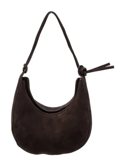 Pre-owned Reformation Suede Hobo In Brown