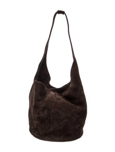 Pre-owned Reformation Suede Hobo In Brown