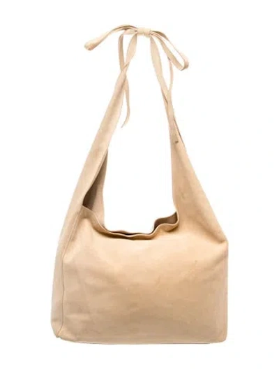 Pre-owned Reformation Suede Hobo In Neutral