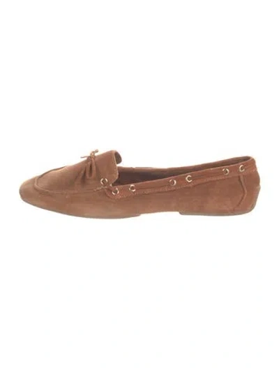 Pre-owned Reformation Suede Loafers In Brown