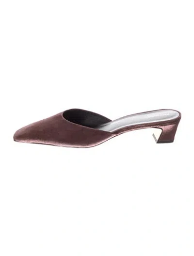 Pre-owned Reformation Suede Mules In Brown